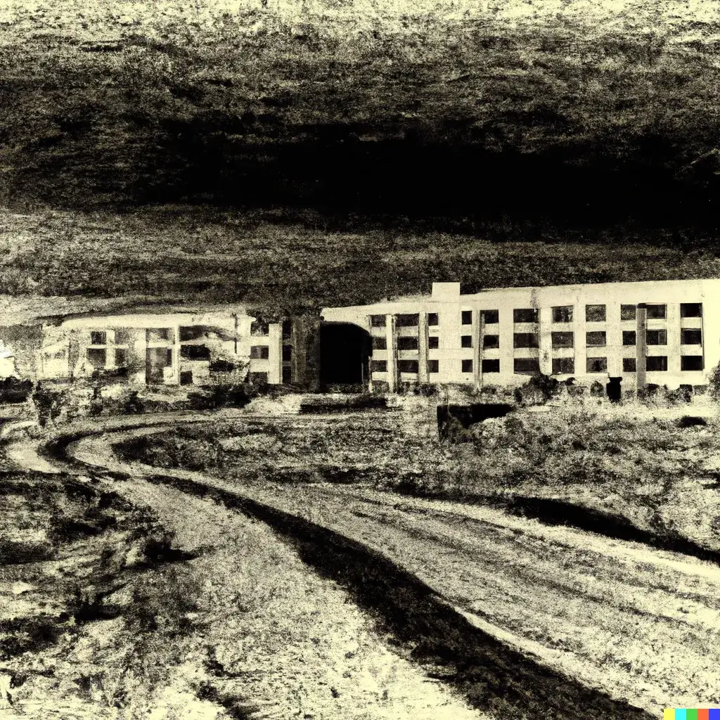 Camino que se dirige a un psiquiátrico