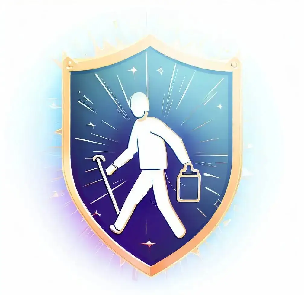 Escudo con un hombre en su interior