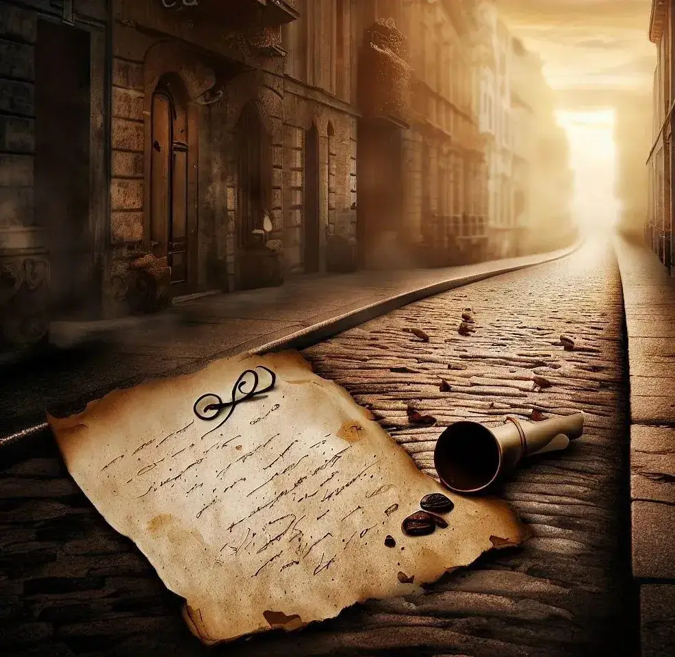 Papiro tirado en una calle