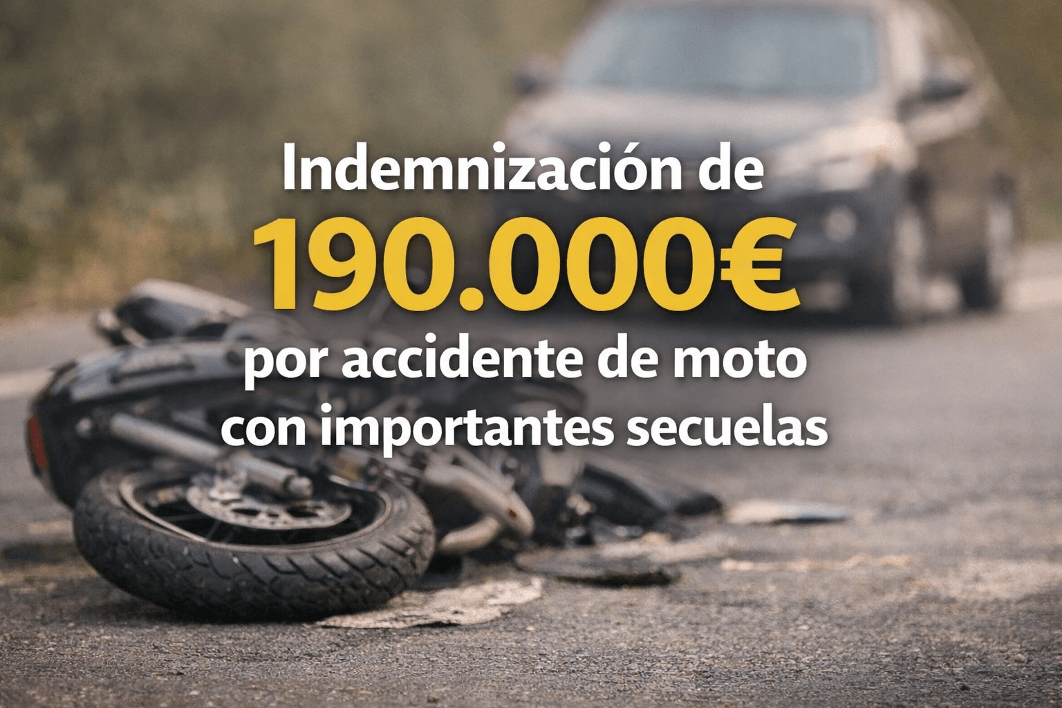 Indemnización de 190.000€ por accidente de moto con importantes secuelas