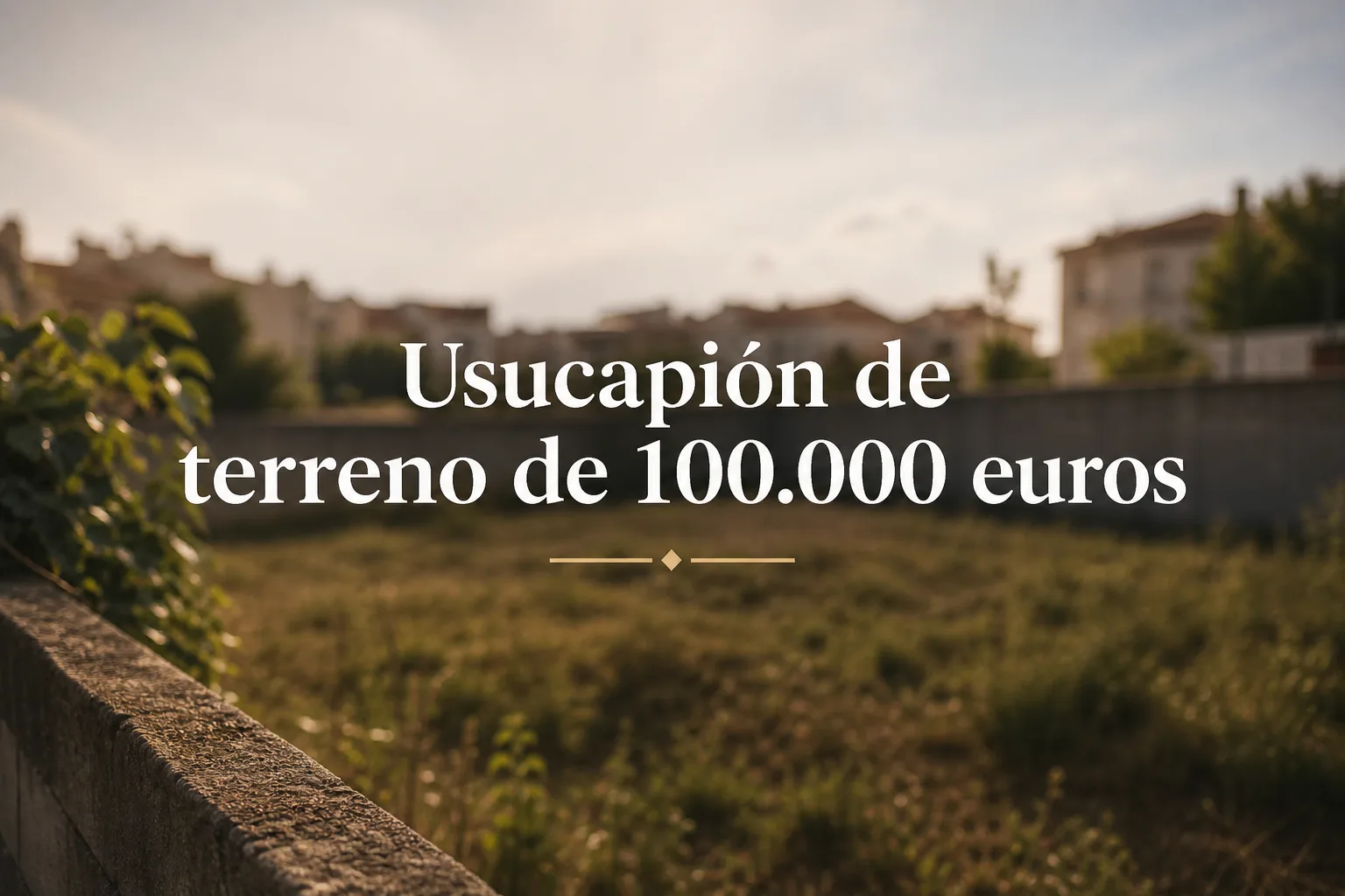 Usucapión de terreno de 100.000 euros reconocida tras años de posesión pacífica